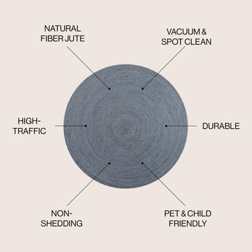 Zara Braided Coastal Cottage Round Jute Round Rug
